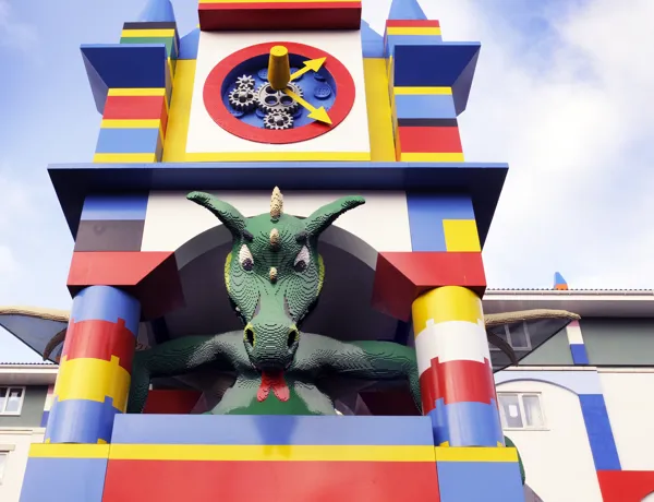 LEGO Dragon guarding the entrance of the LEGOLAND Resort Hotel