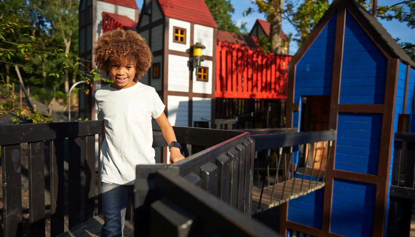 Child exploring Castaway Camp at LEGOLAND Windsor Resort