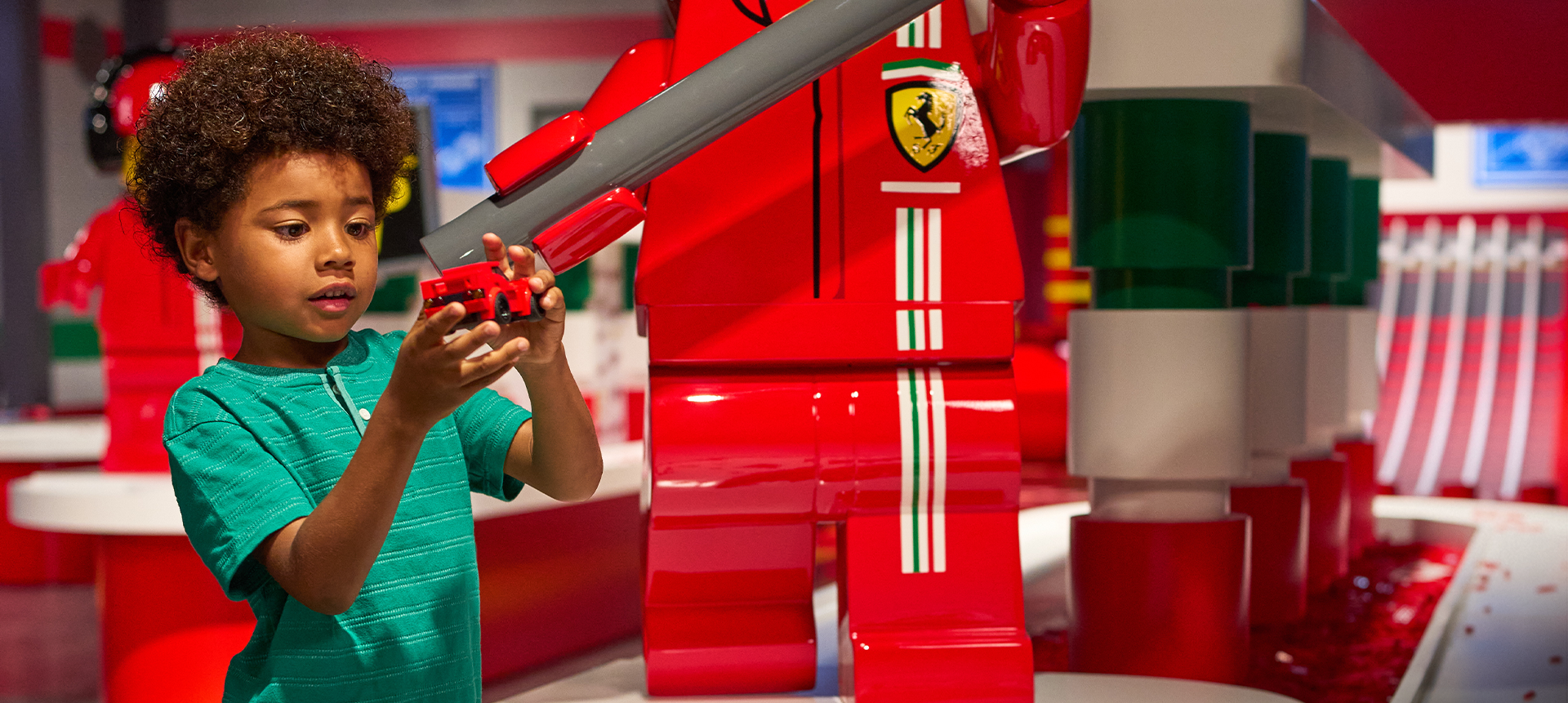 Child building at Ferrari Build & Race