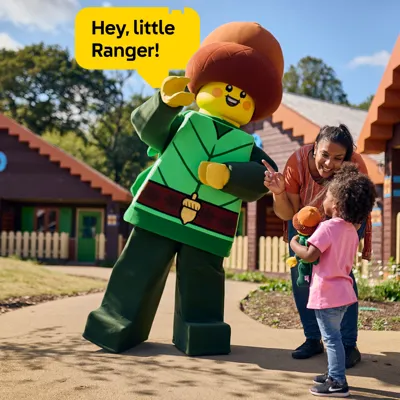 Family meeting Forest Elf with caption "Hey Little Ranger!"