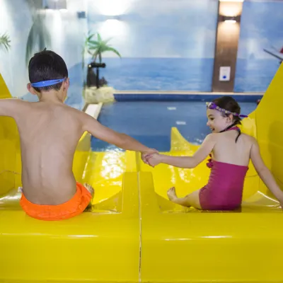 Children enjoying the Pirate Themed Swimming Pool at the LEGOLAND Resort Hotel