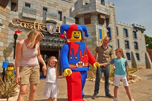 Family meeting Jester at the LEGOLAND Castle Hotel