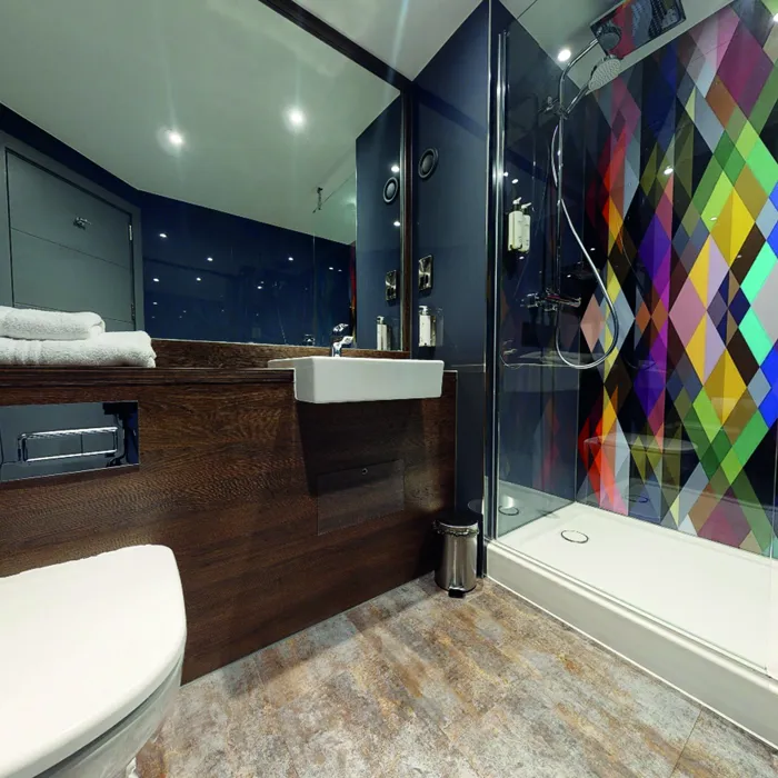 Bathroom in the rooms at the Village Hotel Bracknell - a LEGOLAND Windsor partner hotel