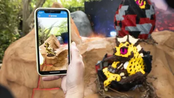 Baby Lava Dragon With Augmented Reality In The Magical Forest In LEGO MYTHICA