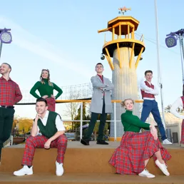 Dancers in Holiday Harbour Lights Show at Heartlake Harbour Arena during LEGOLAND at Christmas