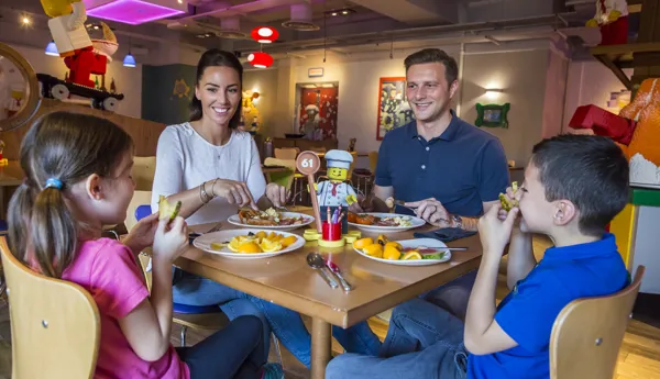 Family enjoying breakfast at Bricks Restaurant