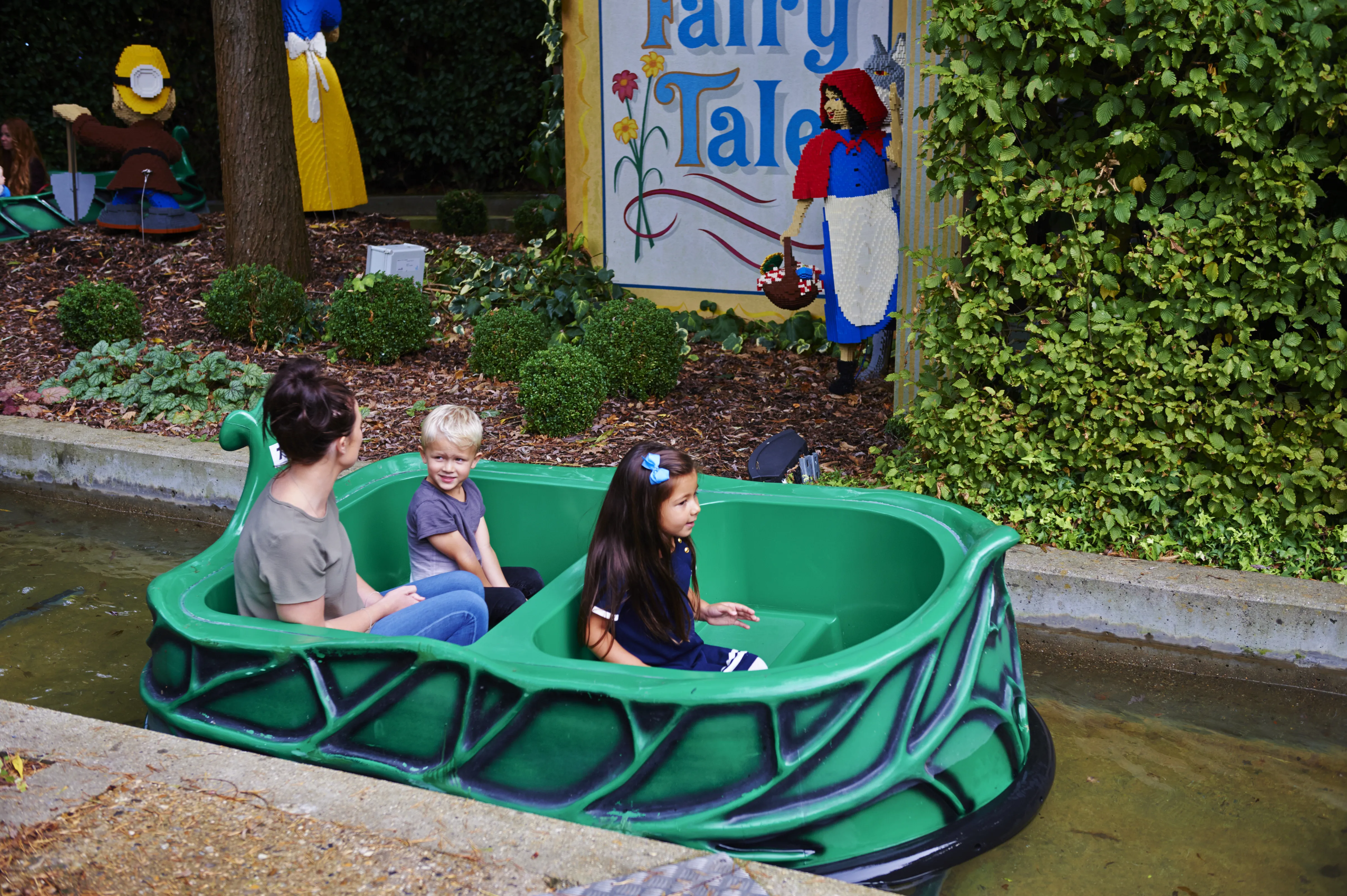 Family enjoying Fairy Tale Brook at the LEGOLAND Windsor Resort