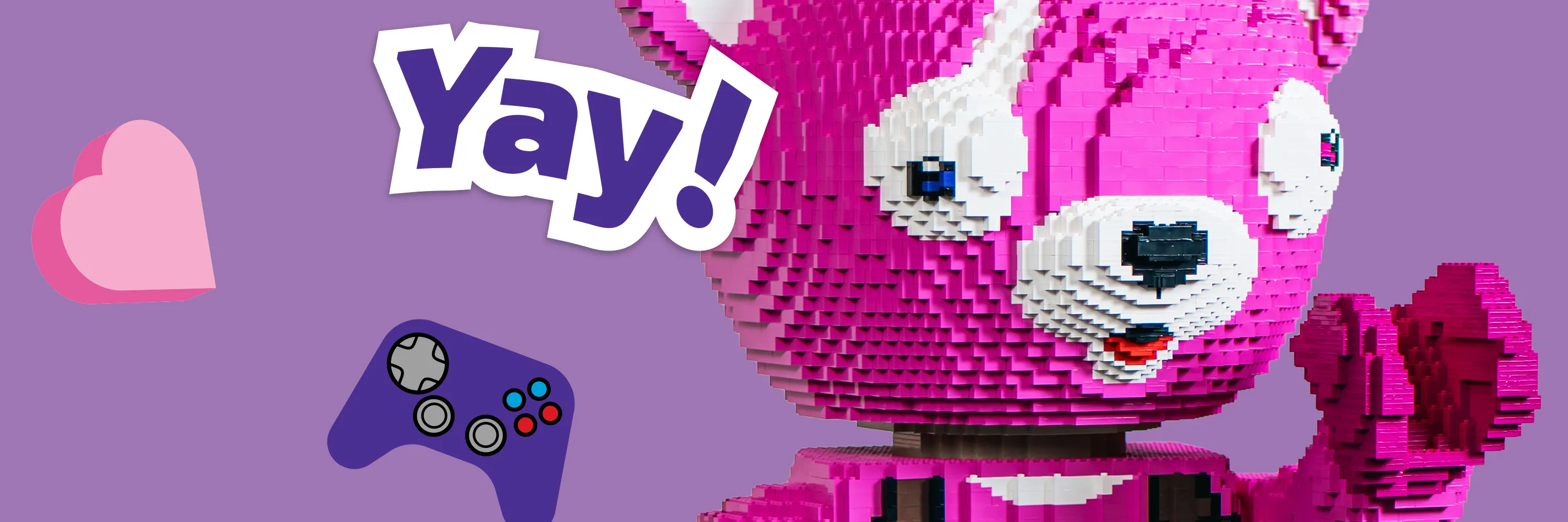 LEGO build of Cuddle Team Leader from LEGO Fortnite - only available in the Gaming Zone at LEGO Festival