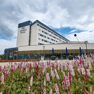 An exterior view of the Crowne Plaza Reading East hotel, a partner hotel of LEGOLAND Windsor