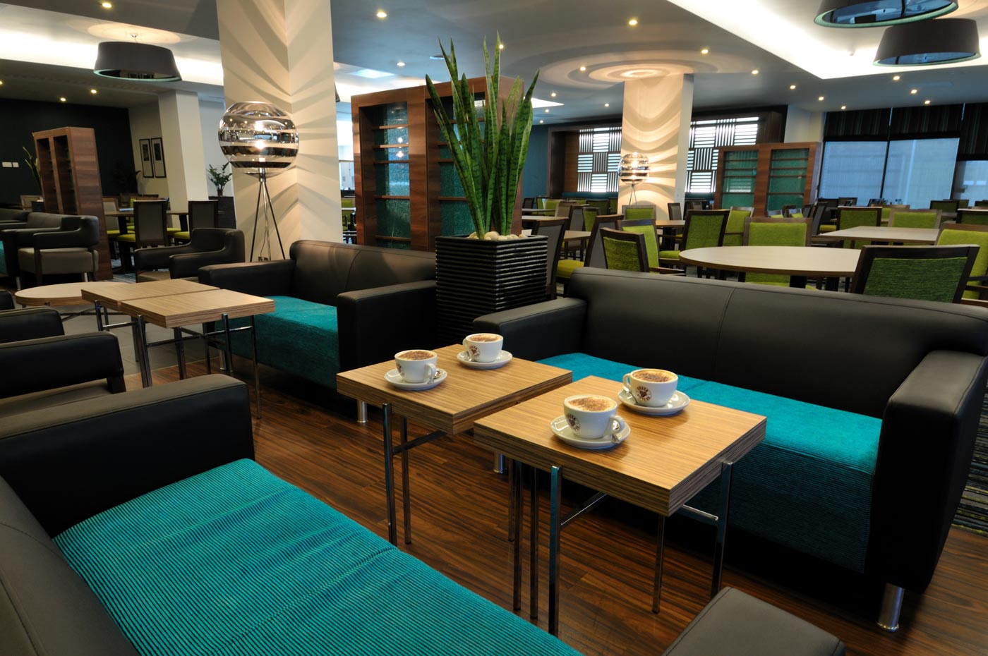 Lounge area of the Holiday Inn Express Heathrow T5