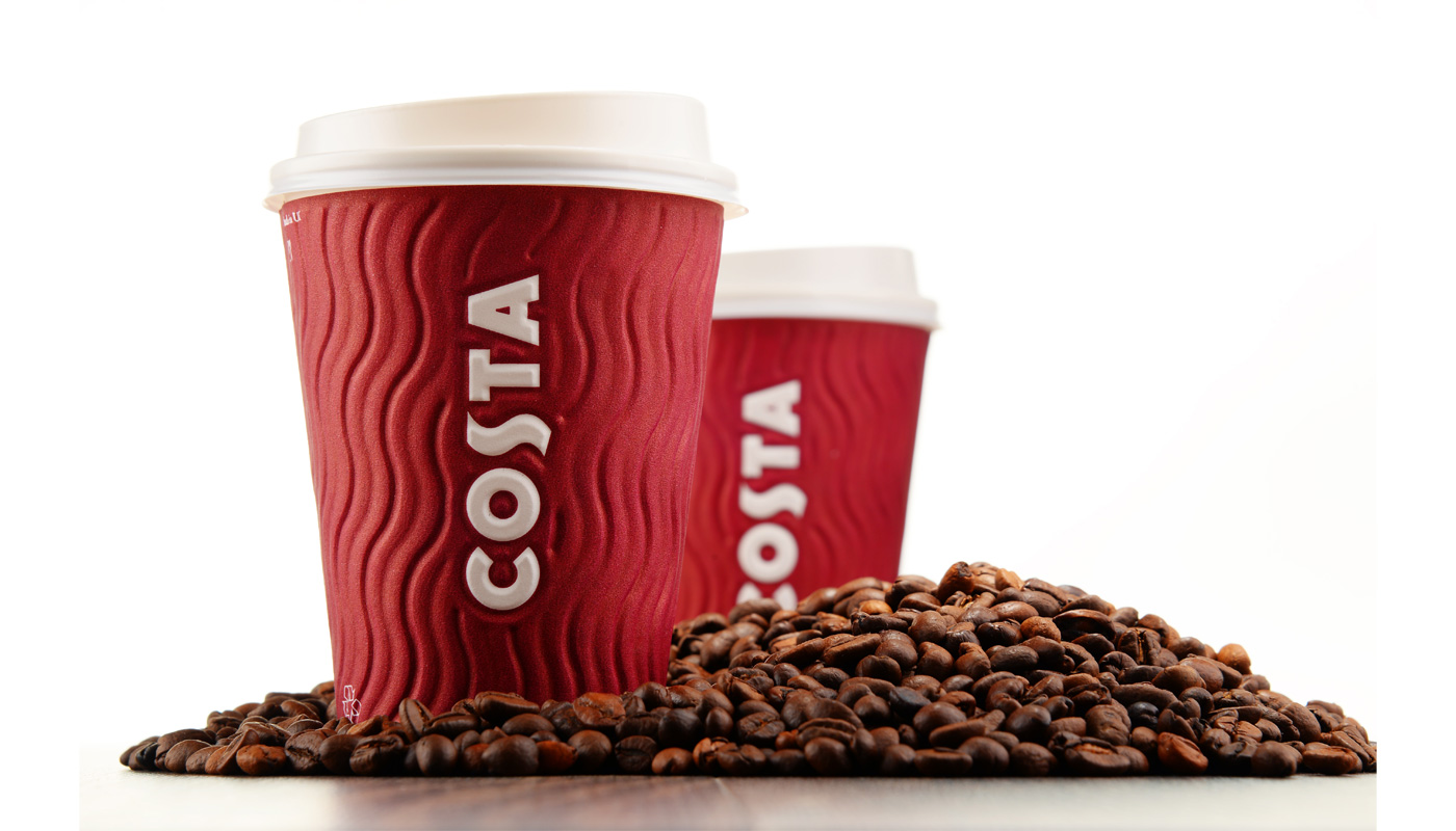 Costa Coffee Cup & Coffee Beans