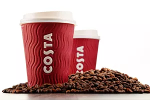 Costa Coffee Cup & Coffee Beans