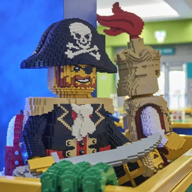 LEGO model of pirate and knight in the LEGOLAND Playroom