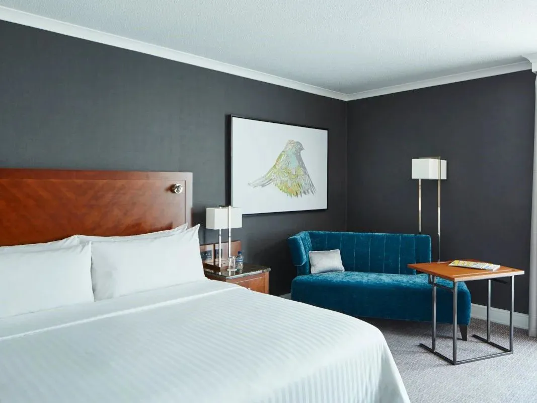 Executive King Room at the London Heathrow Marriott hotel.