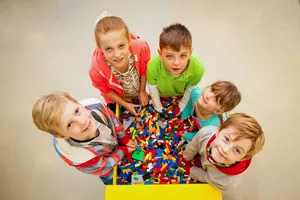 Small Group playing with LEGO at LEGOLAND® Windsor Resort
