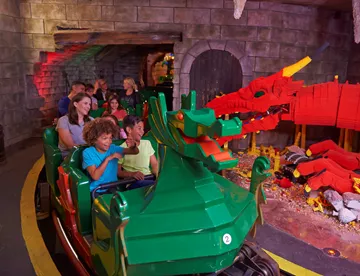 Families on The Dragon with LEGO Dragon model