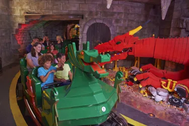 Families on The Dragon with LEGO Dragon model