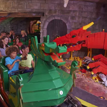 Families on The Dragon with LEGO Dragon model