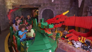 Families on The Dragon with LEGO Dragon model