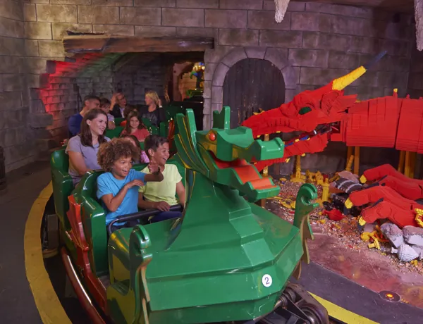 Families on The Dragon with LEGO Dragon model