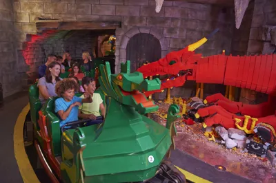 Families on The Dragon with LEGO Dragon model