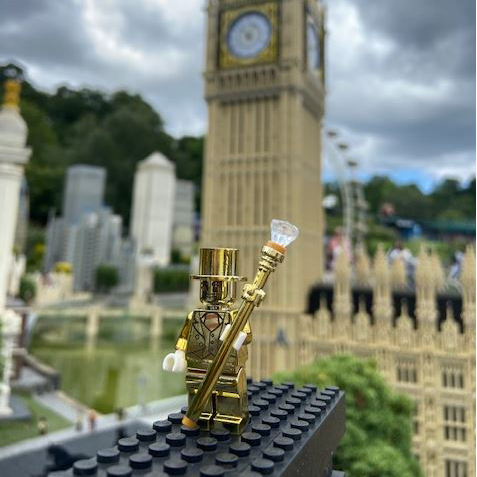 Mr Gold at Miniland for Mr Gold's World Adventure VIP Experience