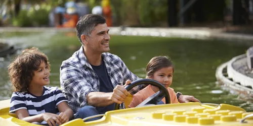 Family on Coastguard HQ at the LEGOLAND Windsor Resort