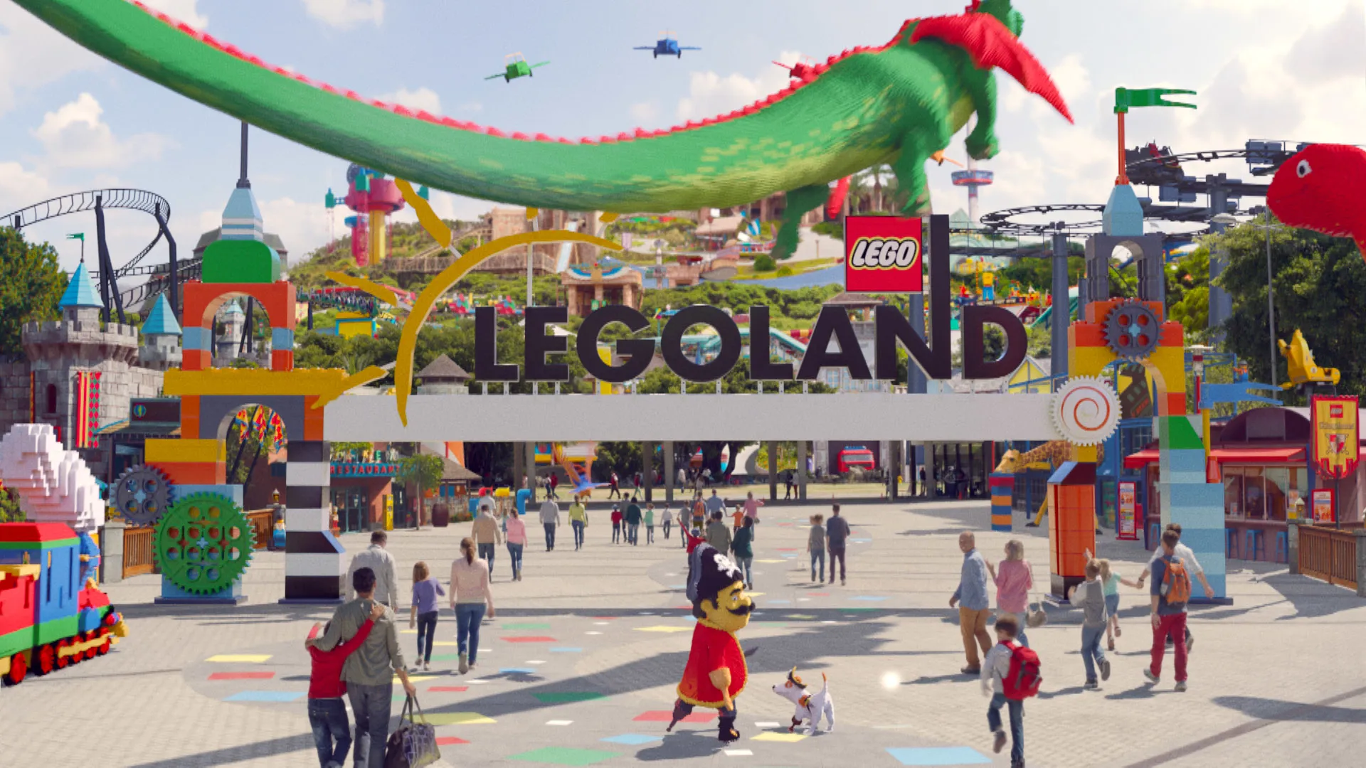 Artist's Impression of the entrance to LEGOLAND Windsor Resort