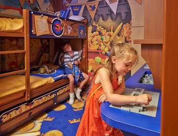 Children playing in kids' area of Wizard Room