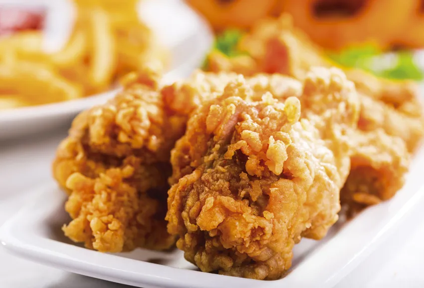 Hand breaded chicken from Farmer Joe's Chicken Company