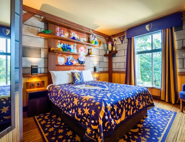 Adults area of a Wizard room in the LEGOLAND Castle Hotel