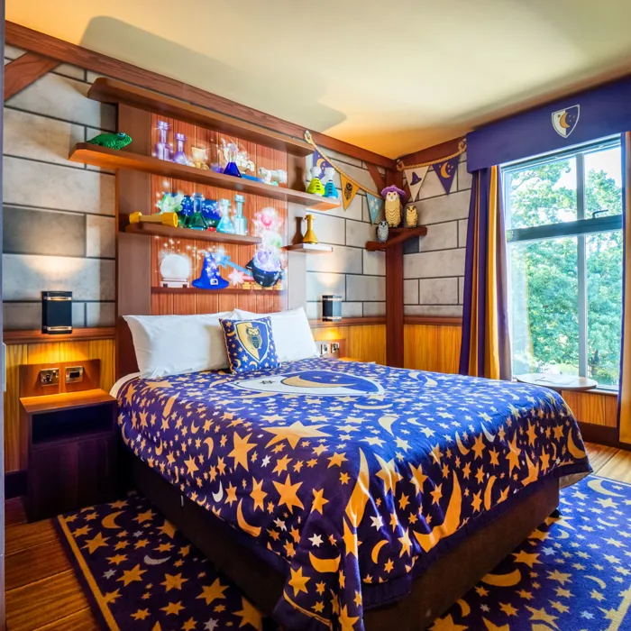 Adults area of a Wizard room in the LEGOLAND Castle Hotel