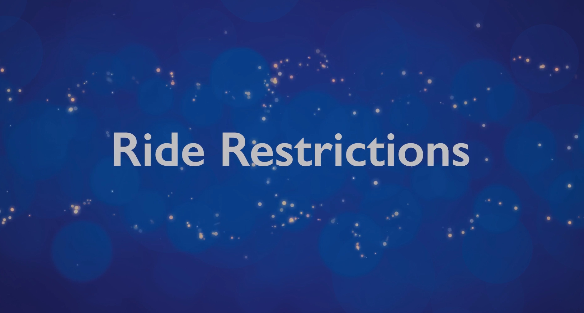 Ride Restrictions - Merlin Entertainments Accessibility Video