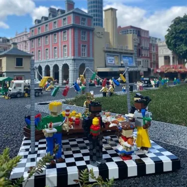 Mr Gold at Miniland for Mr Gold's World Adventure VIP Experience