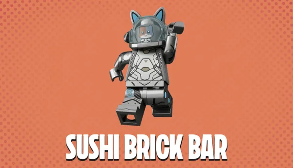 Sushi Brick Bar logo from the Gaming Zone at LEGO Festival