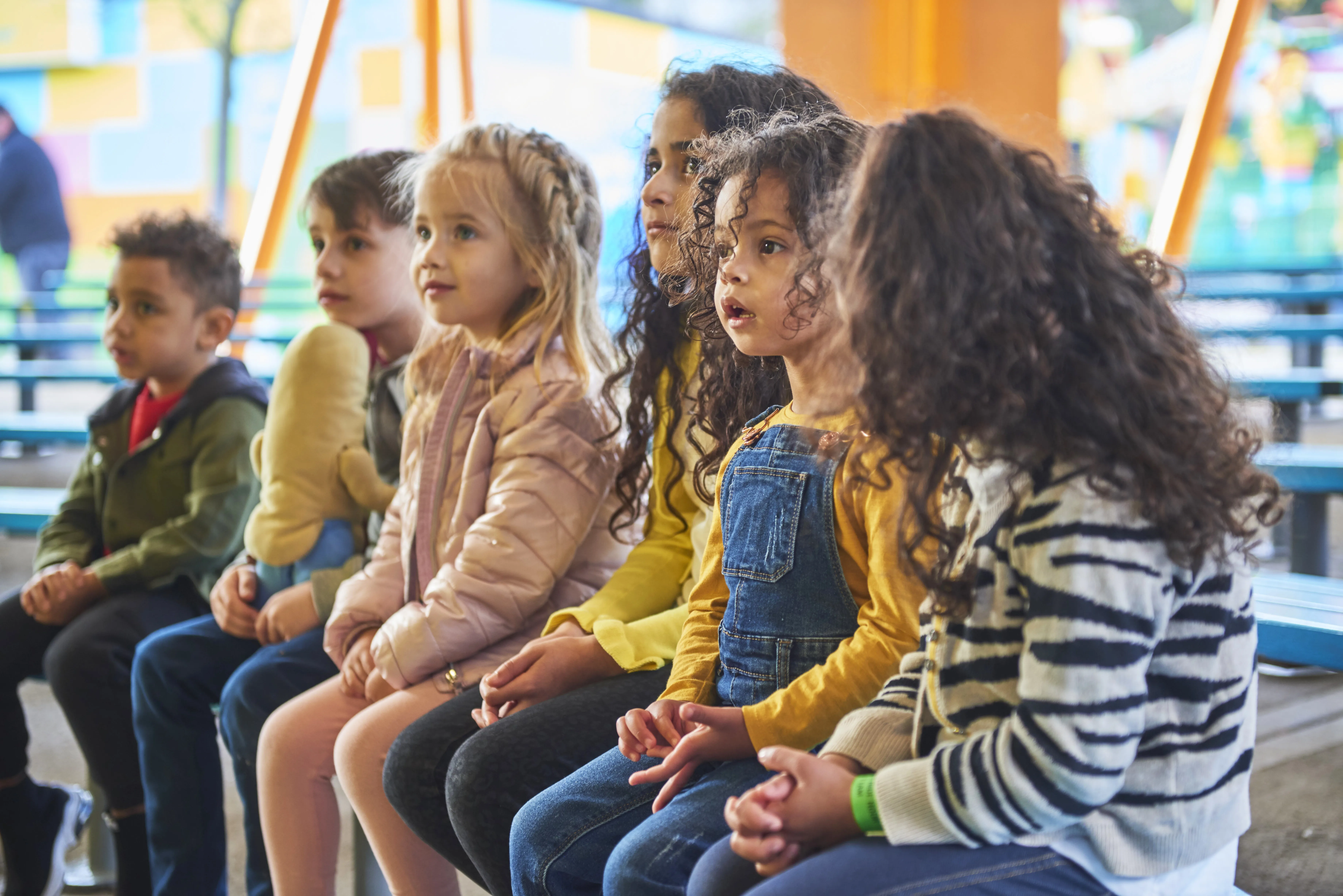 Kids watching show at DUPLO Valley Theatre