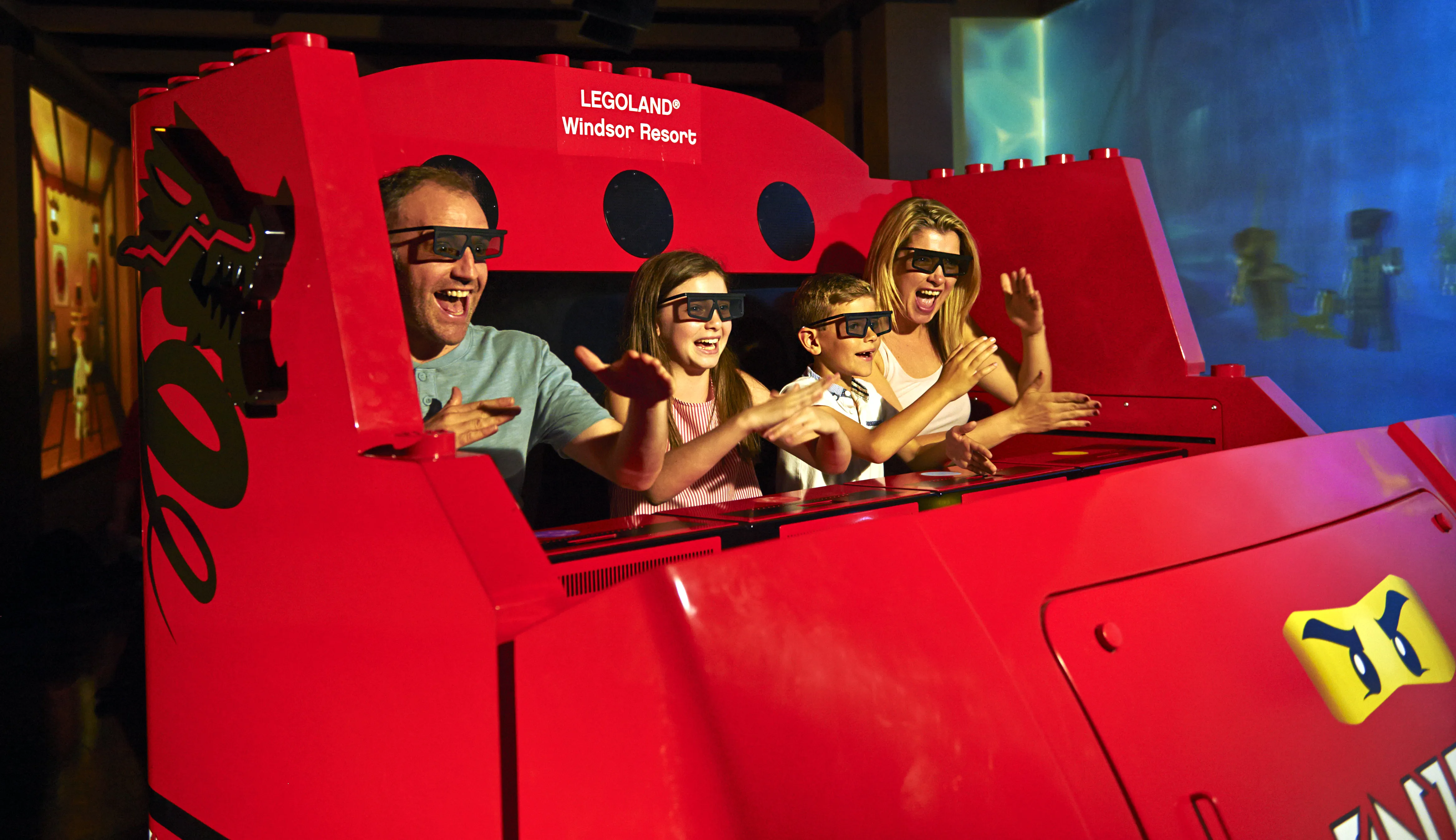 Family on LEGO® NINJAGO® The Ride at the LEGOLAND Windsor Resort