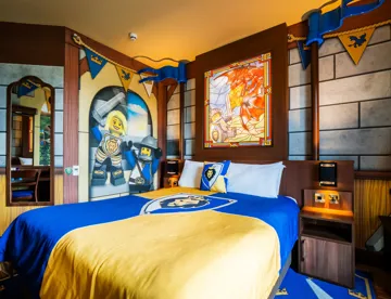 Adults area of a Knight's room in the LEGOLAND Castle Hotel