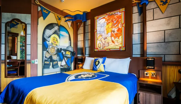 Adults area of a Knight's room in the LEGOLAND Castle Hotel