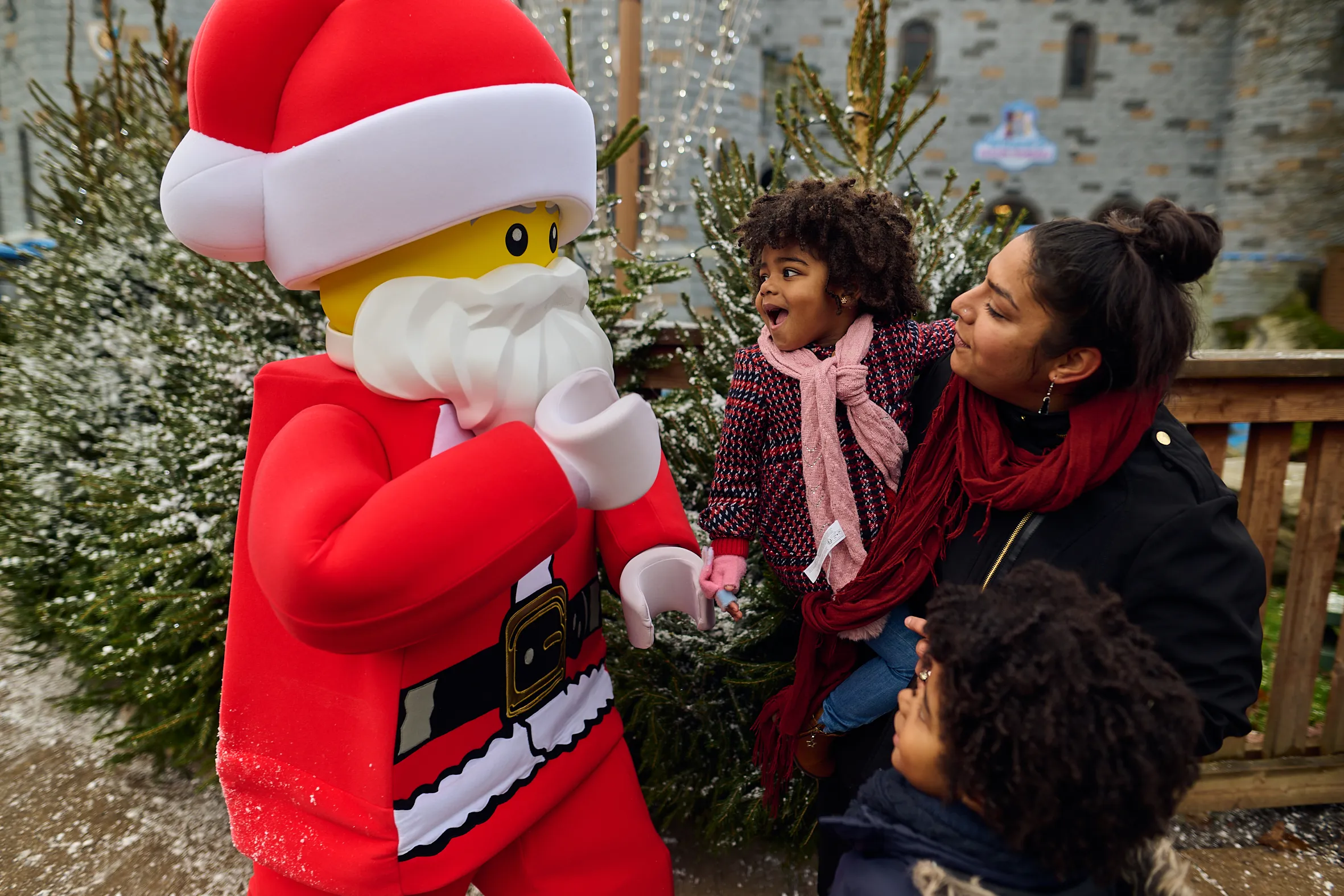 Family With LEGO Santa