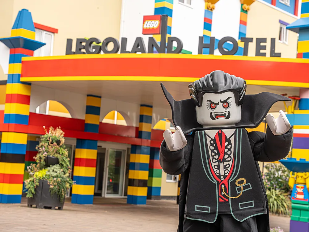 Lord Vampyre outside the LEGOLAND Windsor Resort Hotel