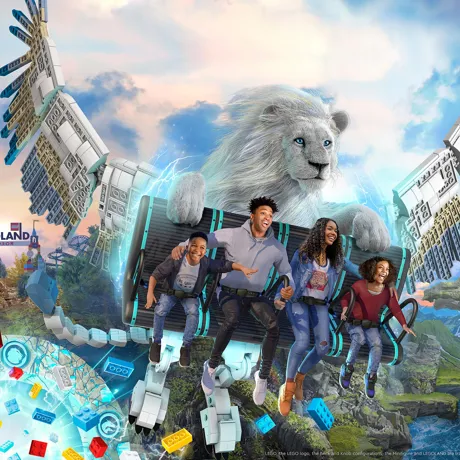 Artist Impression Of The UK's First Flying Theatre Flight Of The Sky Lion
