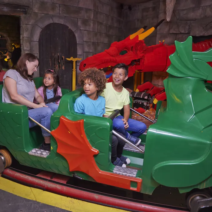 The Dragon Rollercoaster ride at the LEGOLAND® Windsor Resort