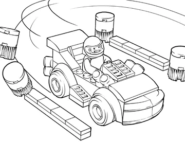 LEGO Racing Driver Colouring Sheet
