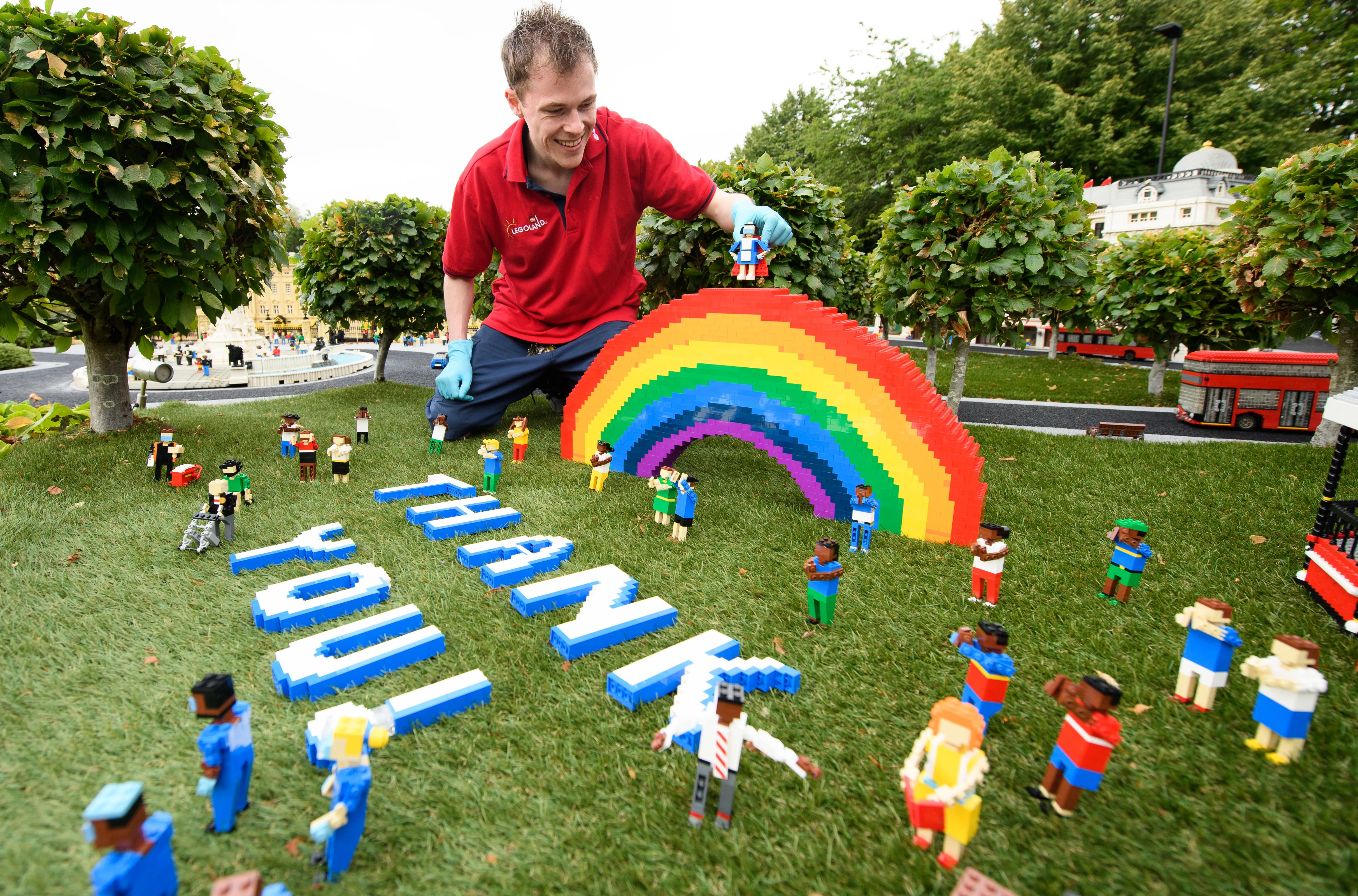 LEGO tribute to key workers and figures of COVID-19 pandemic in Miniland