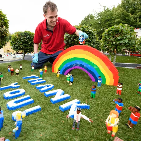 LEGO tribute to key workers and figures of COVID-19 pandemic in Miniland