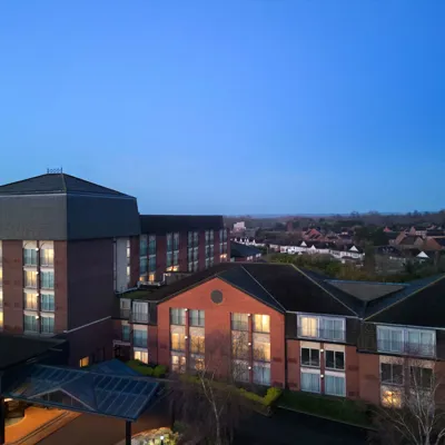 Exterior of the Delta Hotels by Marriott Heathrow Windsor Hotel, a partner hotel of the LEGOLAND Windsor Resort